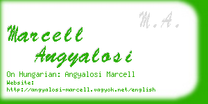 marcell angyalosi business card